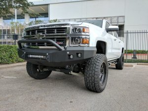 Chevrolet 1500 Front Bumper - Road Armor - Stealth with Pre-Runner Guard - Tex Blk - `14-`15